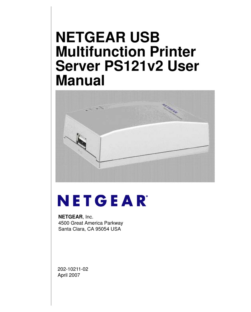 netgear ps121 impression server software