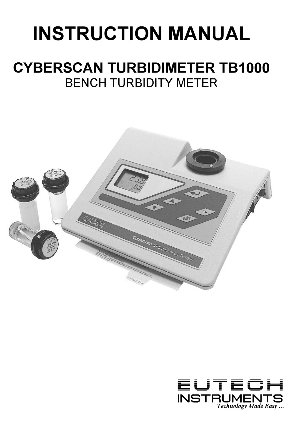 EUTECH INSTRUMENTS CYBERSCAN TB 1000 TURBIDITY METER INSTRUCTION MANUAL