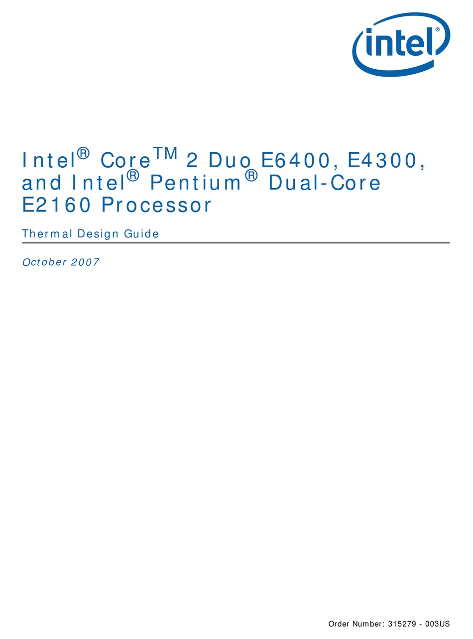 INTEL E2160 CPU PENTIUM DUALCORE 1.80GHZ FSB800MHZ 1M LGA775 TRAY
