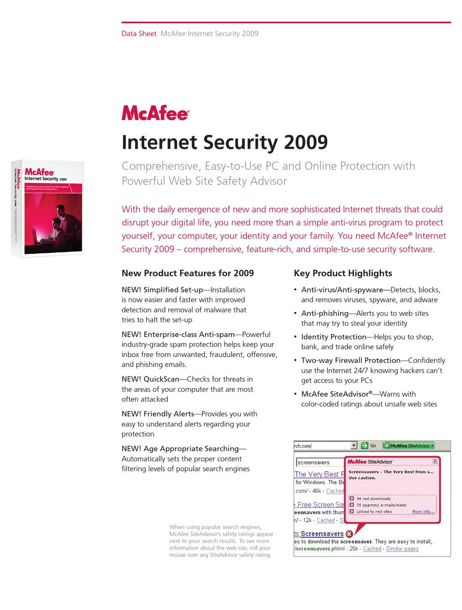 free mcafee internet security from bank of america