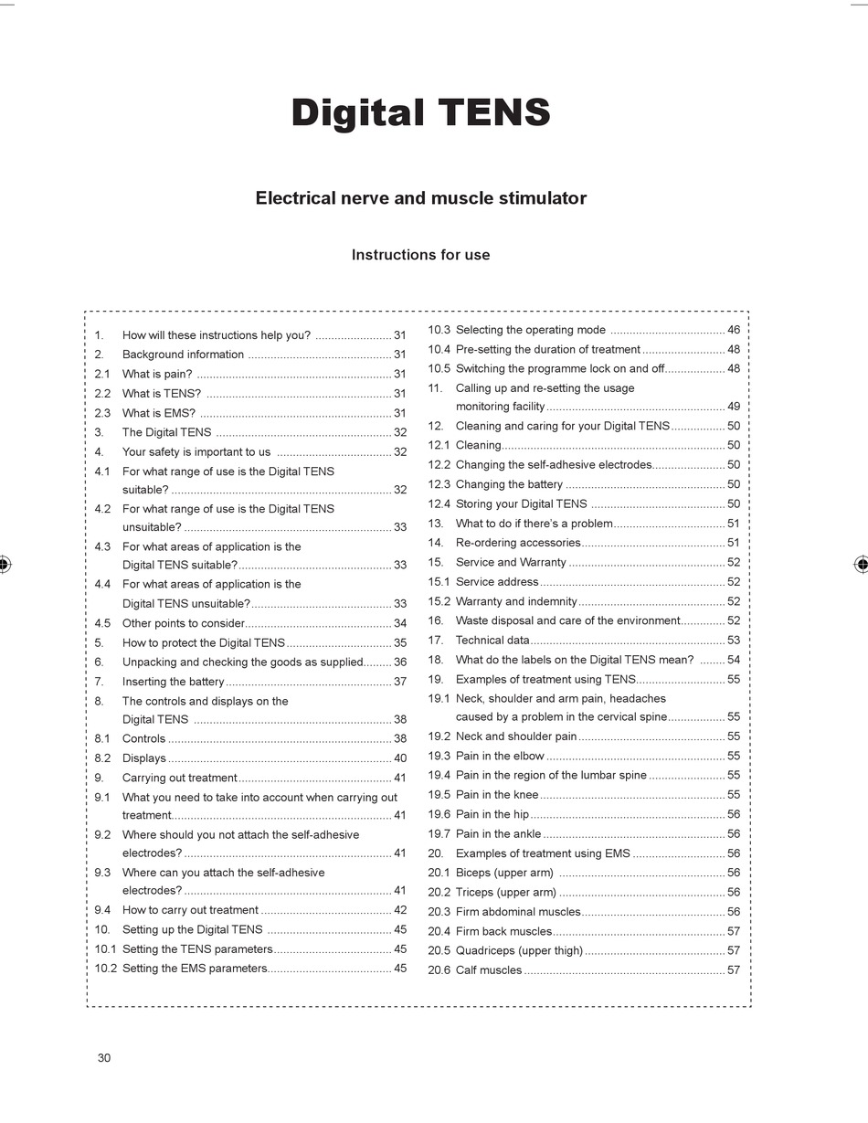 IBP DIGITAL TENS INSTRUCTIONS FOR USE MANUAL Pdf Download ManualsLib