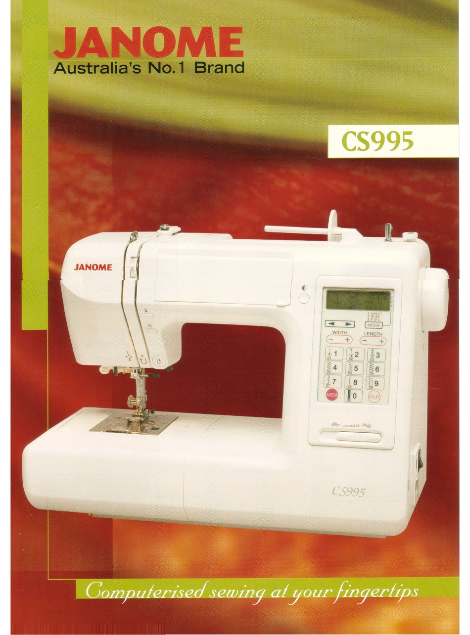 JANOME CS995 BROCHURE Pdf Download ManualsLib