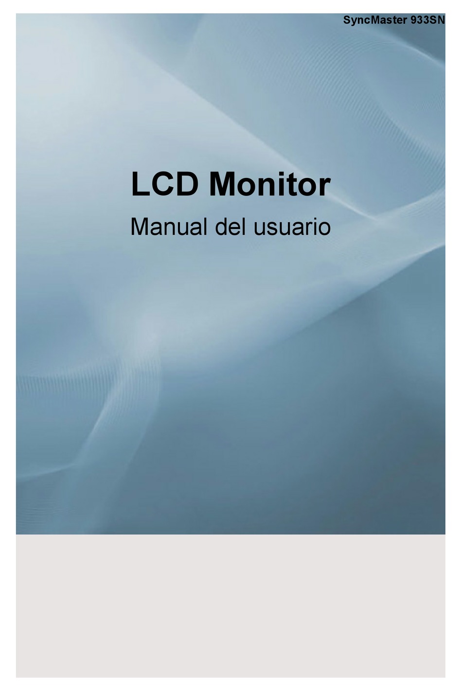 SAMSUNG 933SN - WIDESCREEN LCD MONITOR MANUAL DEL USUARIO Pdf Download |  ManualsLib