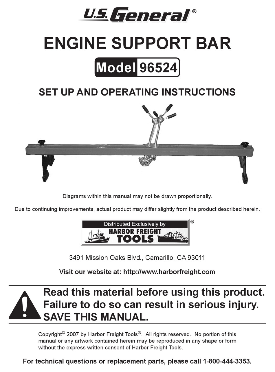 harbor freight engine support