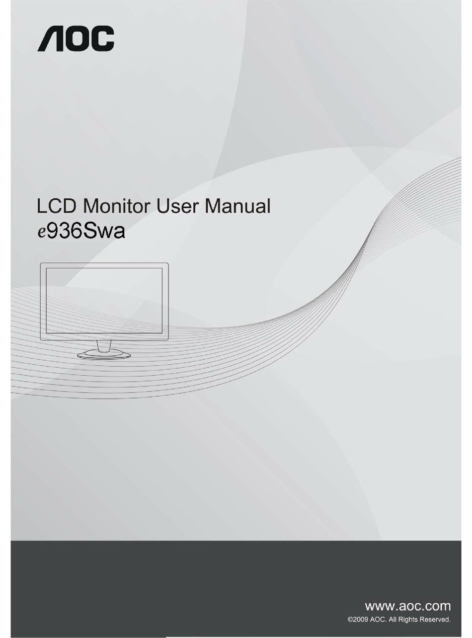 aoc tft22w90psa user manual