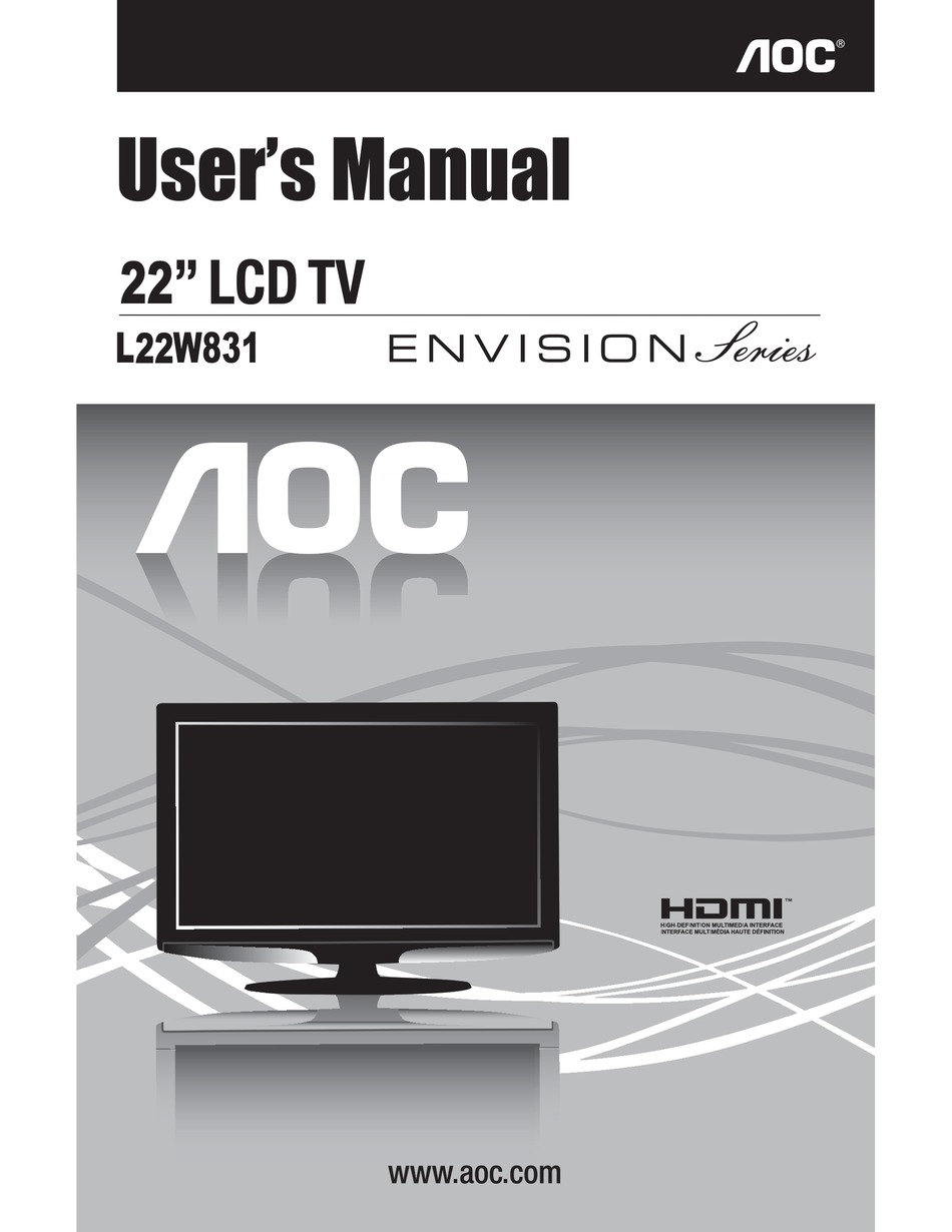 aoc tft22w90psa user manual
