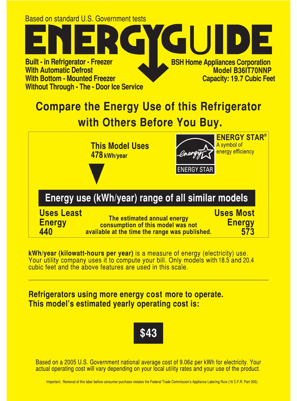 BOSCH B36IT71NNP ENERGY MANUAL Pdf Download ManualsLib