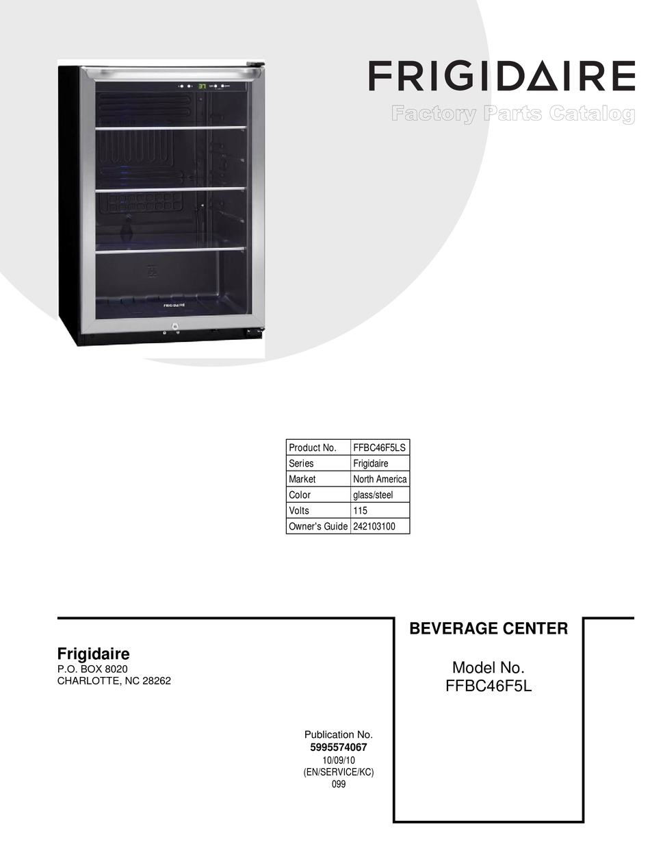 FRIGIDAIRE FFBC46F5LS FACTORY PARTS CATALOG Pdf Download | ManualsLib