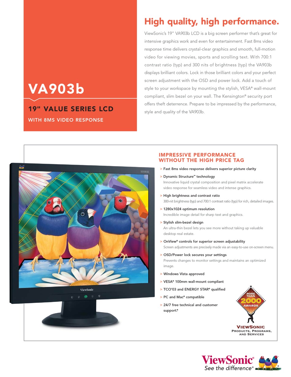 ViewSonic VA VA903B 19" LCD Monitor 