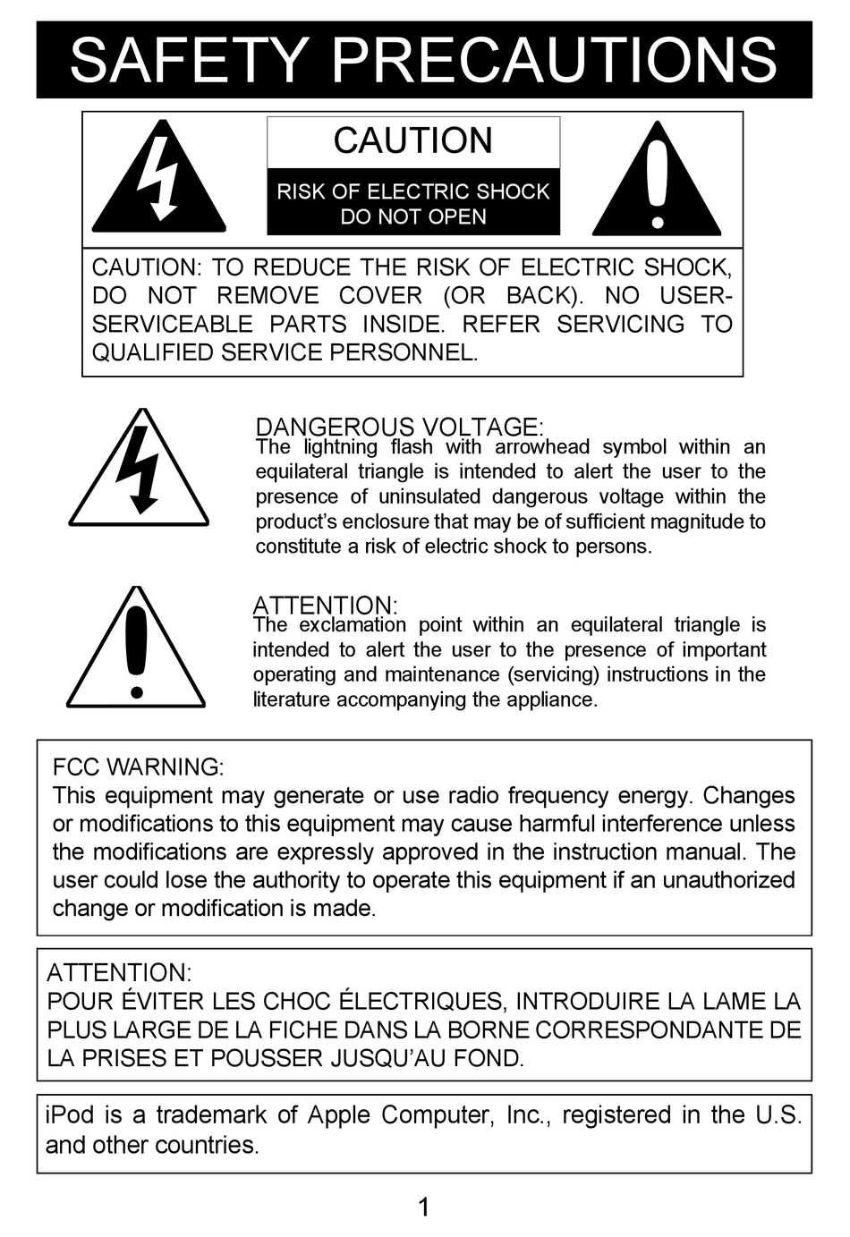 MEMOREX MI2290 - PORTABLE SPEAKERS WITH DIGITAL PLAYER DOCK USER MANUAL