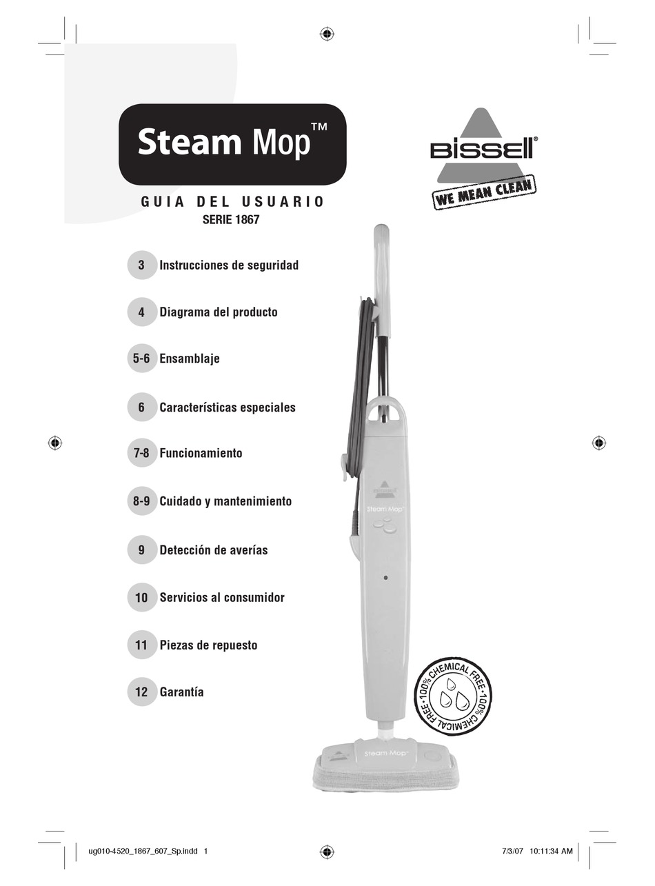 troubleshooting bissell steam mop