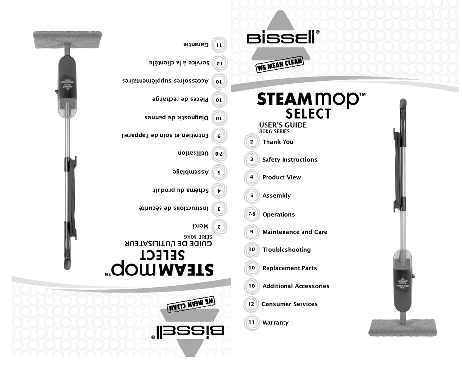troubleshooting bissell steam mop