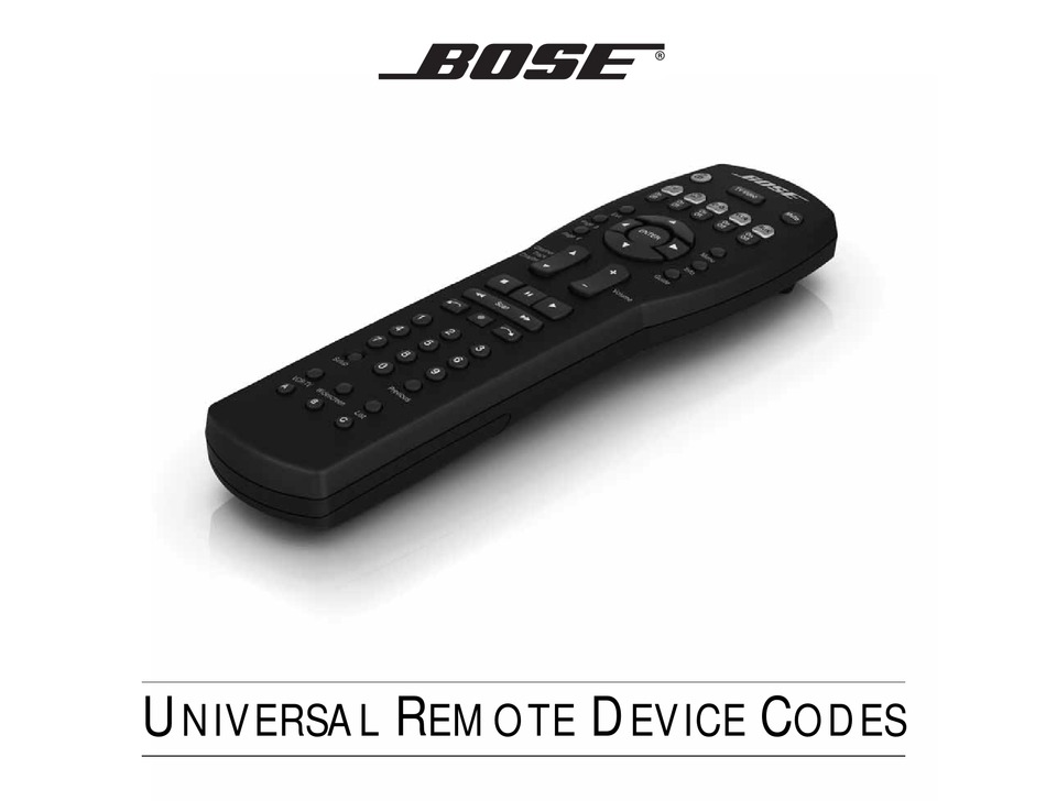 Bose Cinemate Gs Series Ii Code List Pdf Download Manualslib