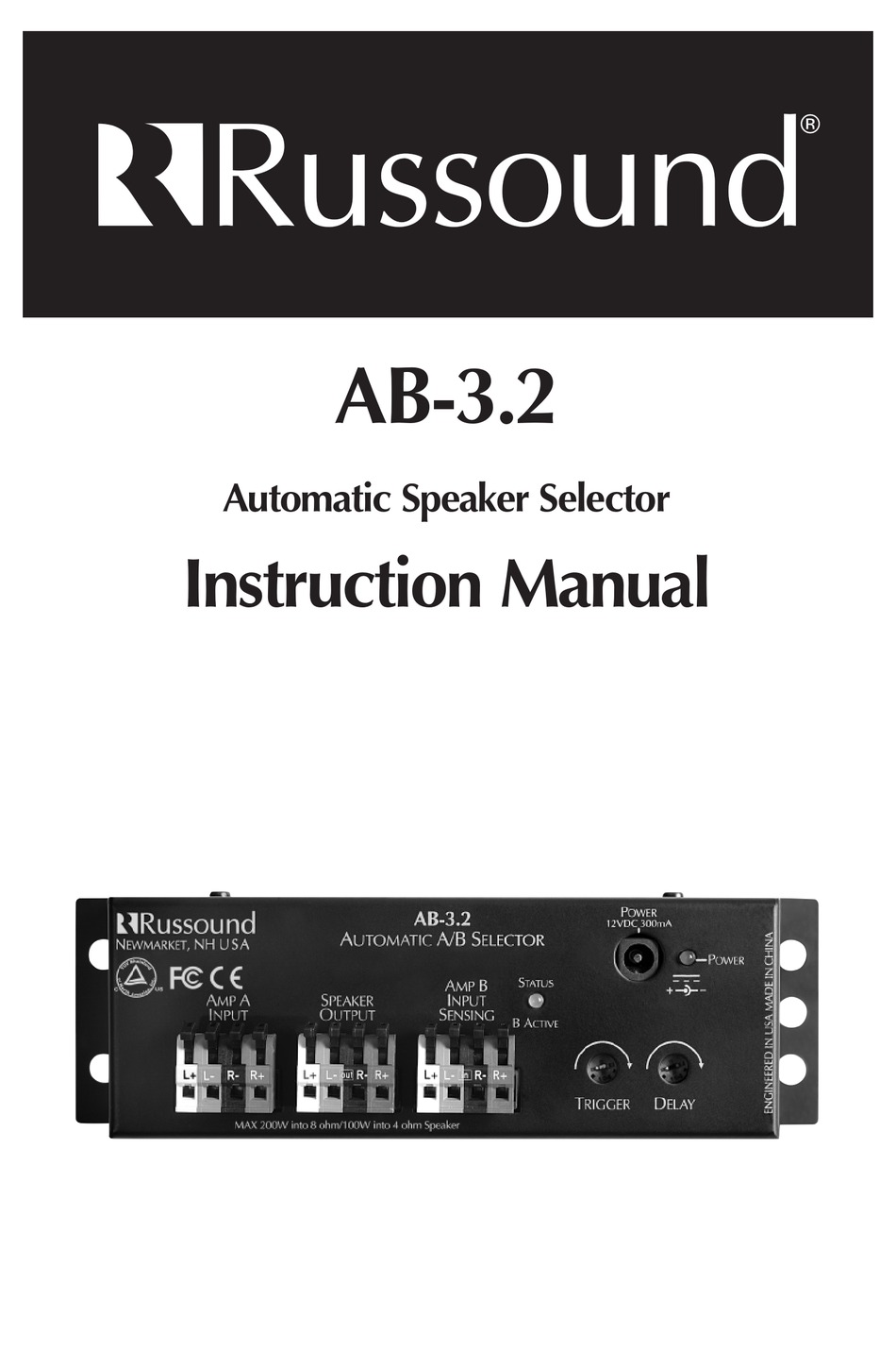 RUSSOUND AB-3.2 INSTRUCTION MANUAL Pdf Download | ManualsLib