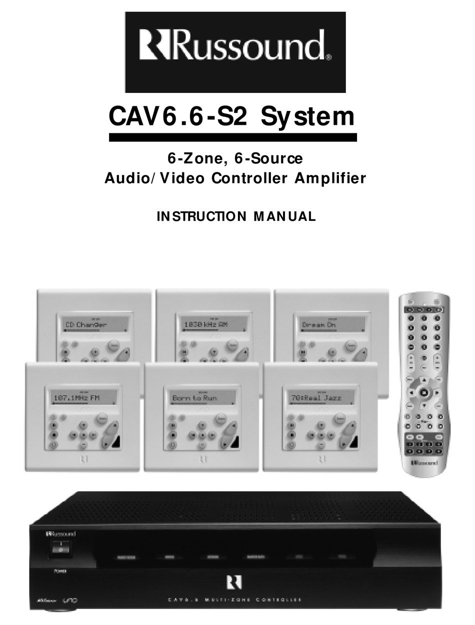 RUSSOUND CAV66 1 INSTRUCTION MANUAL Pdf Download ManualsLib