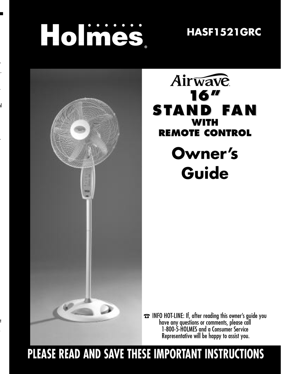HOLMES AIRWAVE HASF1521GRC OWNER'S 