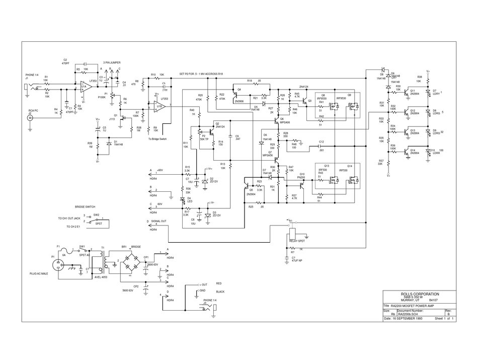 ROLLS RA2200 - SCHEMA MANUAL Pdf Download | ManualsLib