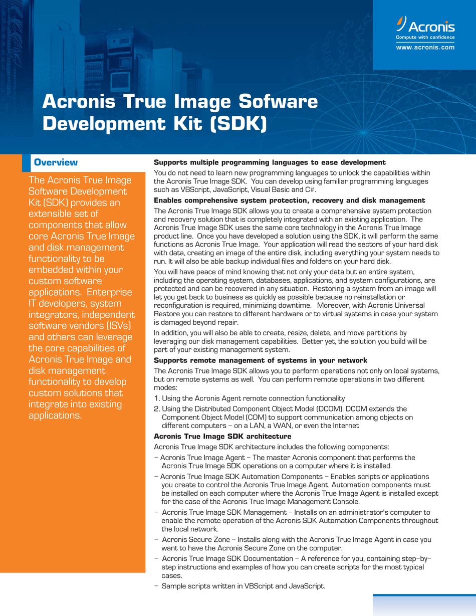 acronis tru image manual