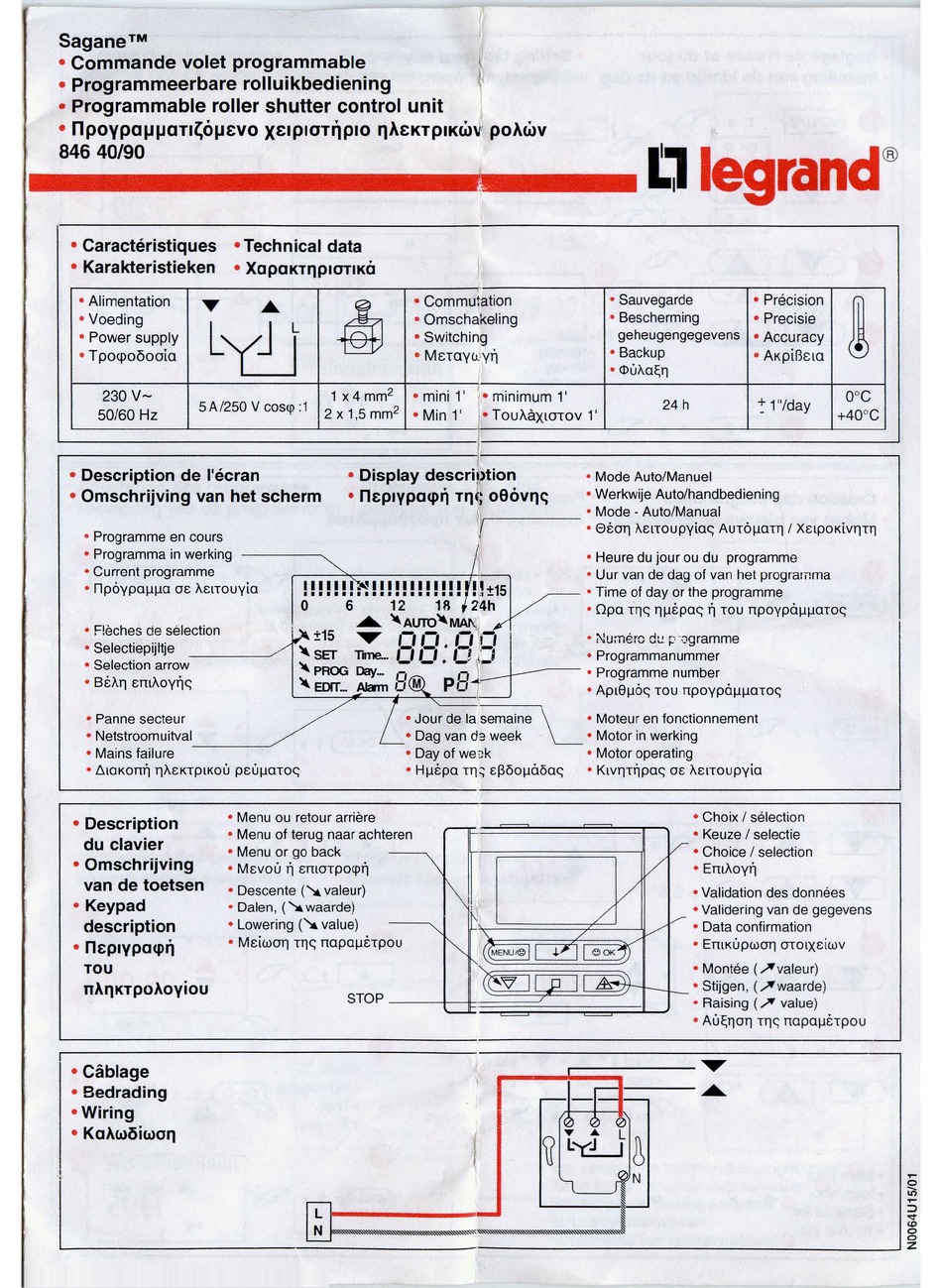 LEGRAND SAGANE 846 40 MANUAL Pdf Download ManualsLib