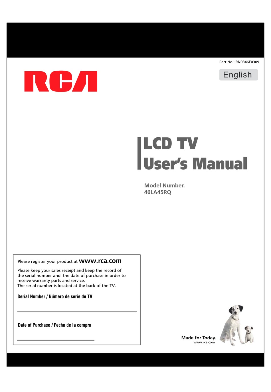 RCA 46LA45RQ USER MANUAL Pdf Download | ManualsLib