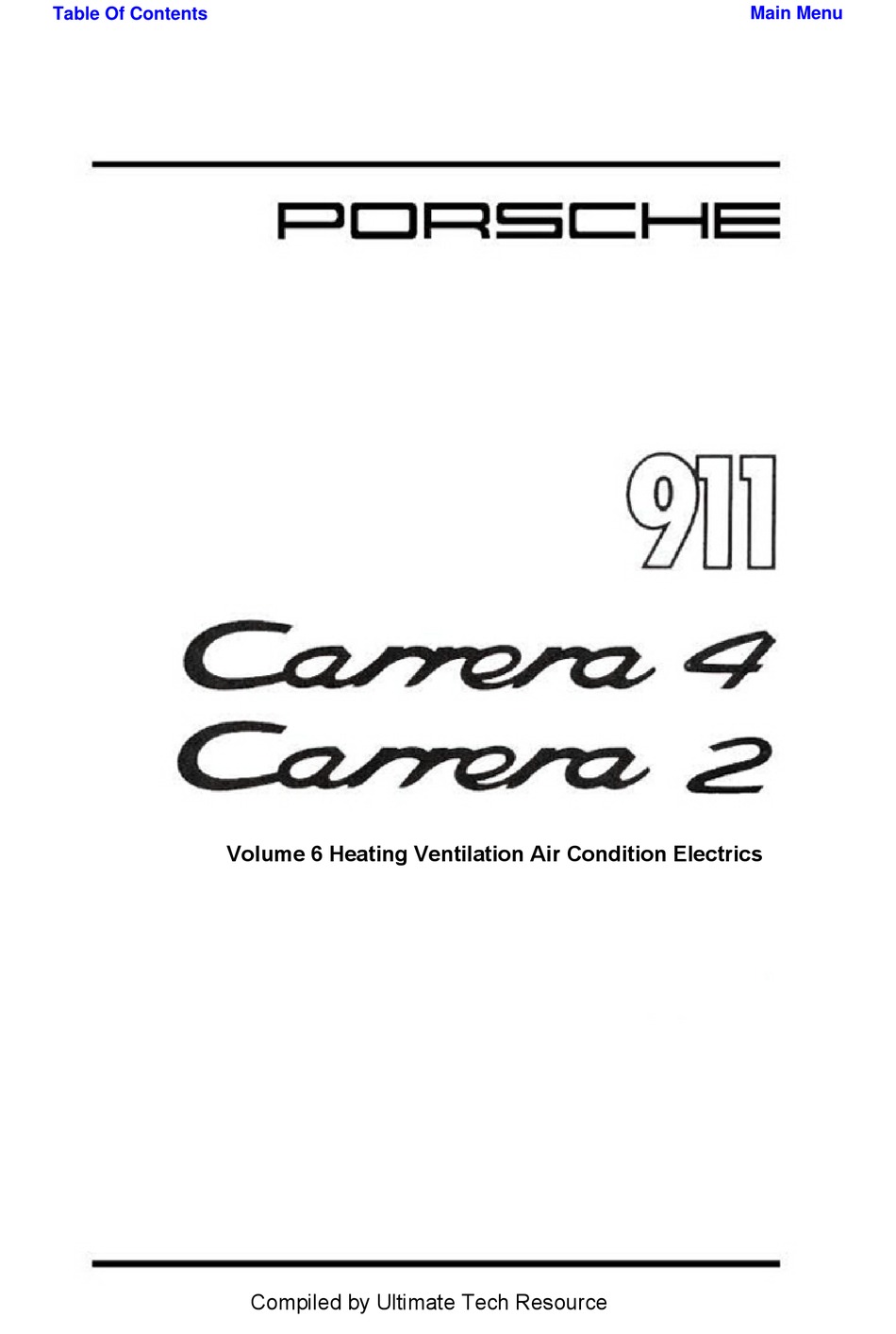 PORSCHE 911 - VOLUME 6 HEATING VENTILATION AIR CONDITION ELECTRICS MANUAL  Pdf Download | ManualsLib