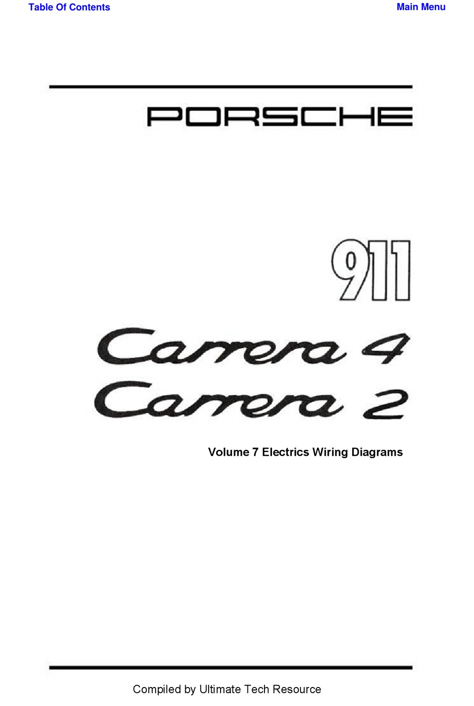 Porsche 911 Volume 7 Electrics Wiring