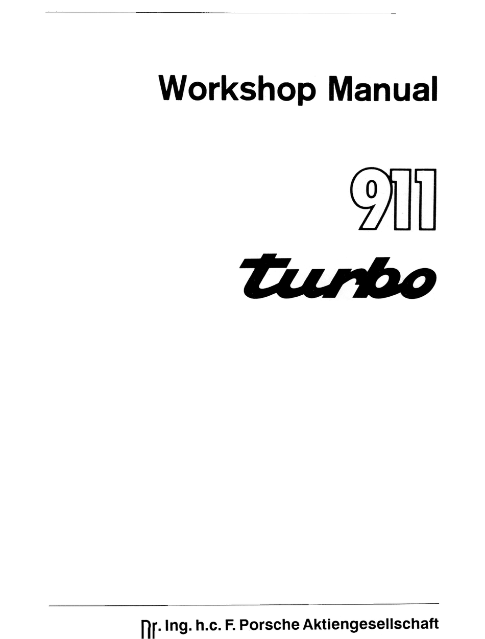 Porsche 911 Turbo 1989 Workshop Manual Pdf Download Manualslib