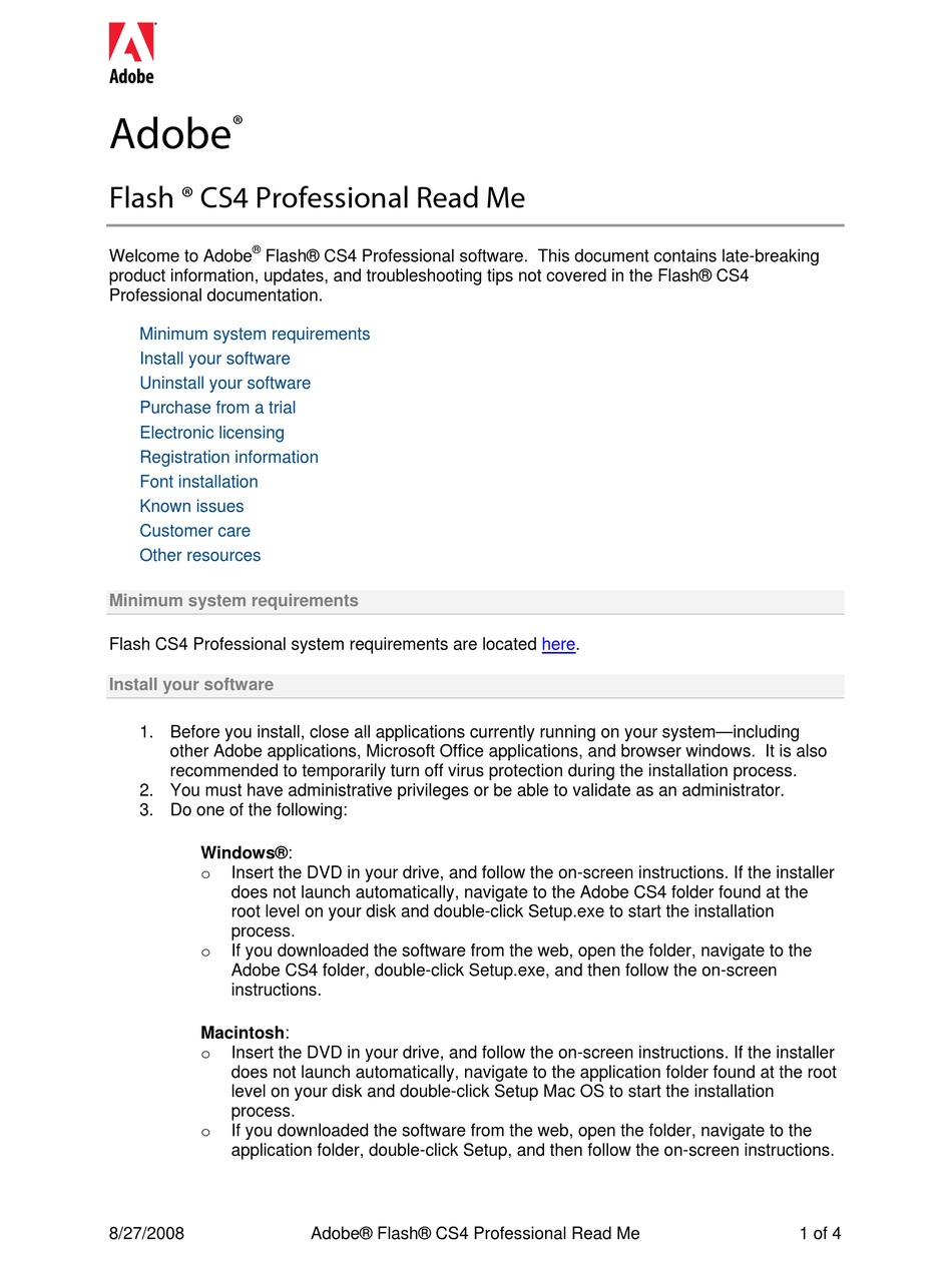 adobe flash cs3 professional trial download
