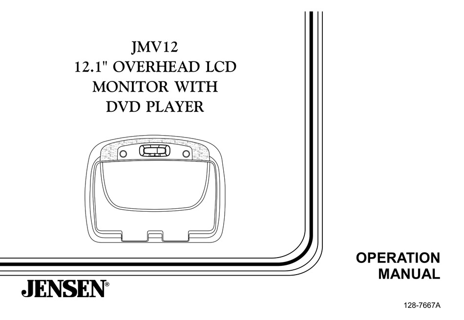 JENSEN JMV111 DVD PLAYER WITH LCD MONITOR OPERATION MANUAL Pdf Download ManualsLib