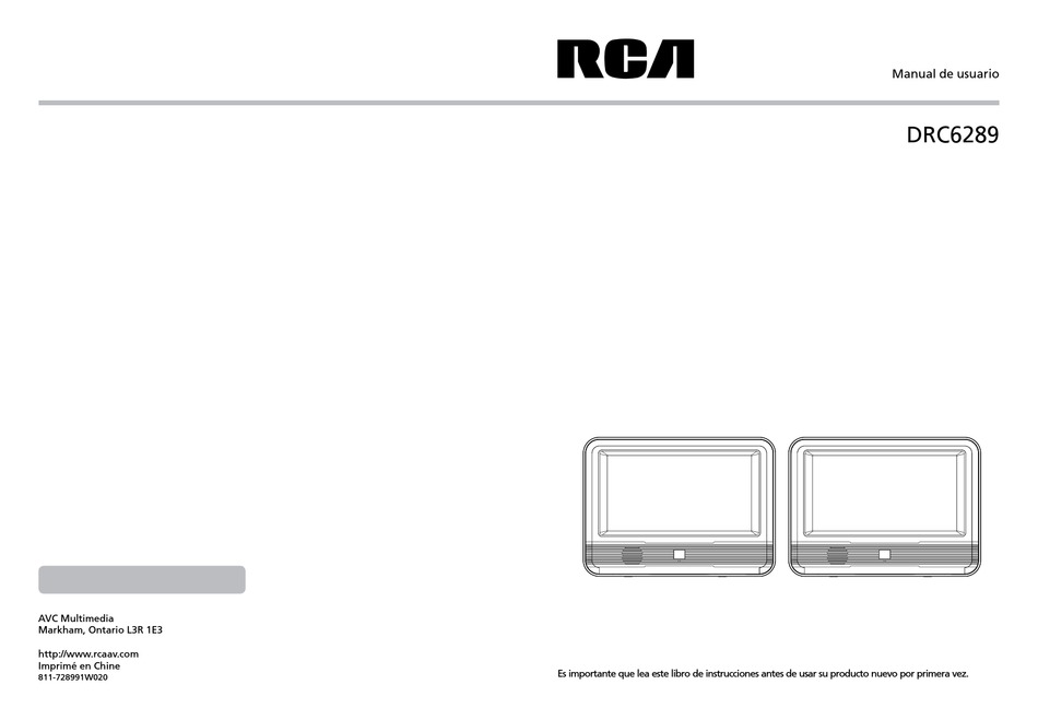 RCA DRC6289 MANUAL DE USUARIO Pdf Download | ManualsLib