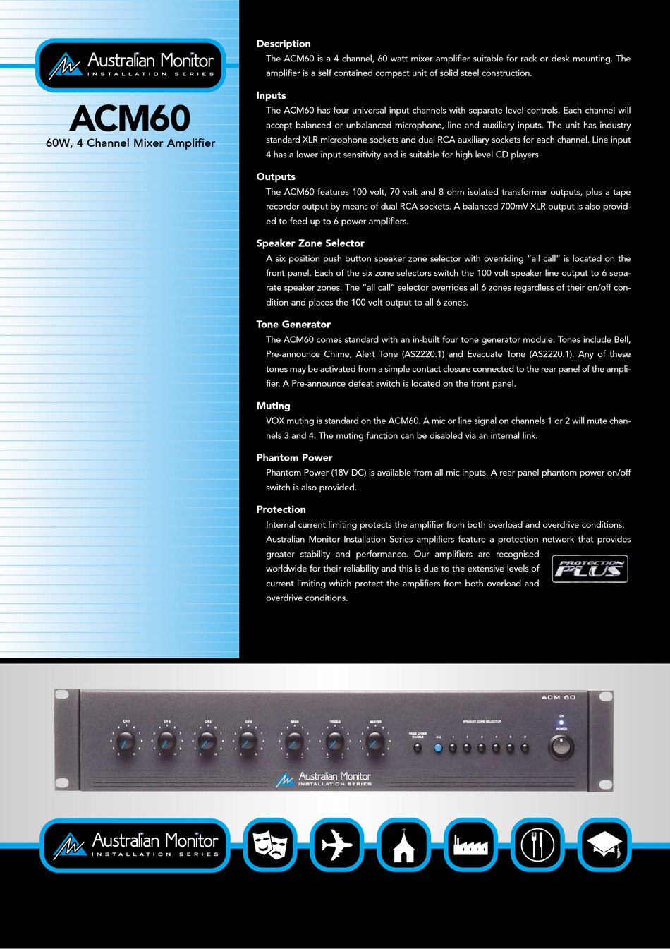 AUSTRALIAN MONITOR ACM60 SPECIFICATION Pdf Download ManualsLib