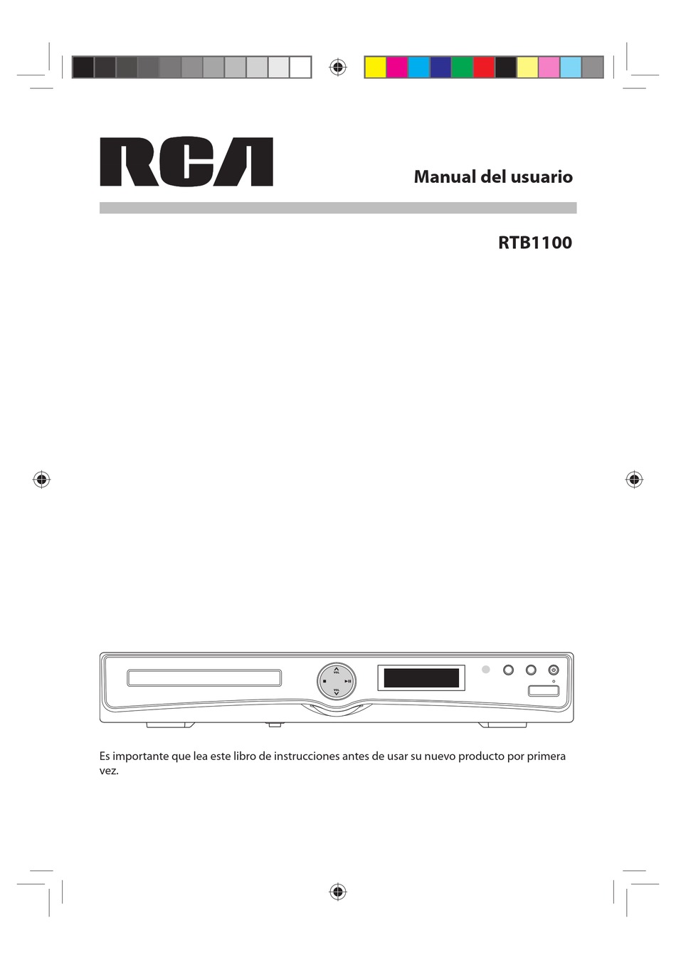 RCA RTB1100 MANUAL DEL USUARIO Pdf Download ManualsLib