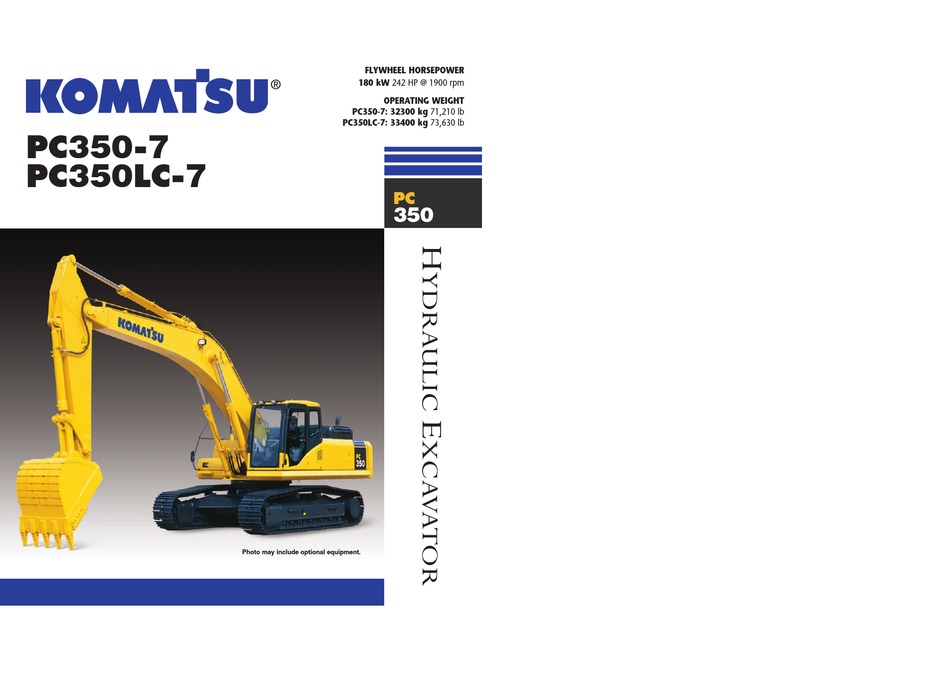 Komatsu Pc350 7 Brochure Pdf Download Manualslib