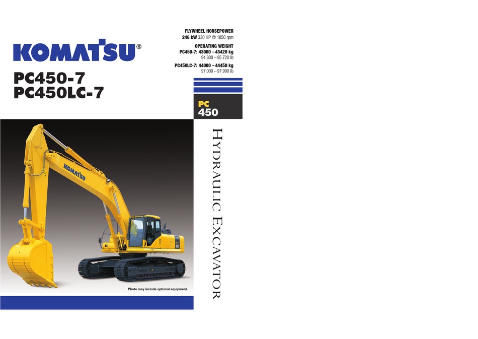 Komatsu Pc450 7 Brochure Pdf Download Manualslib