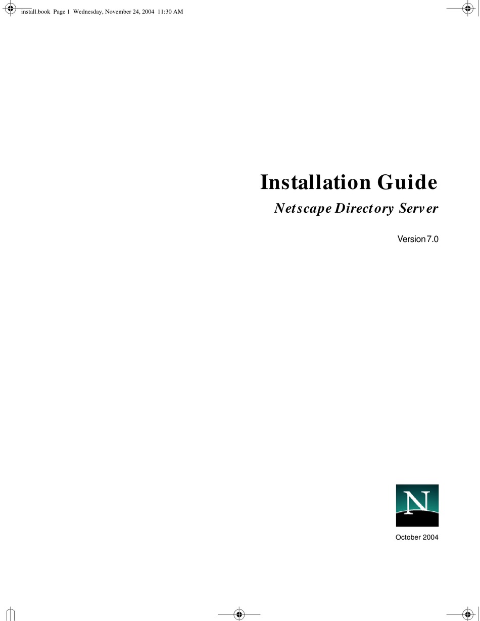 NETSCAPE DIRECTORY SERVER 7.0 INSTALLATION MANUAL Pdf Download ManualsLib