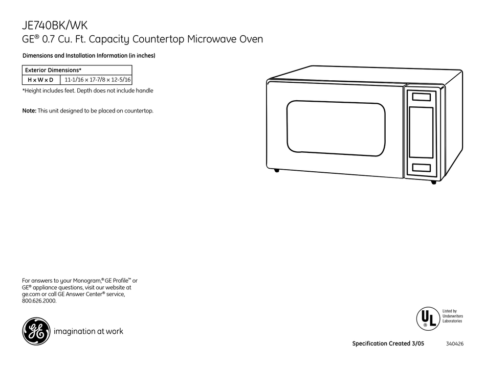 ge je740 microwave