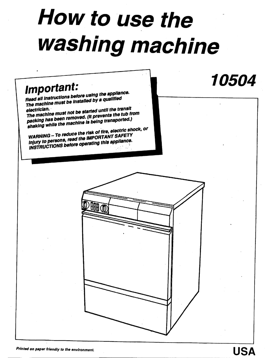 ASKO 10504 QUICK START MANUAL Pdf Download ManualsLib