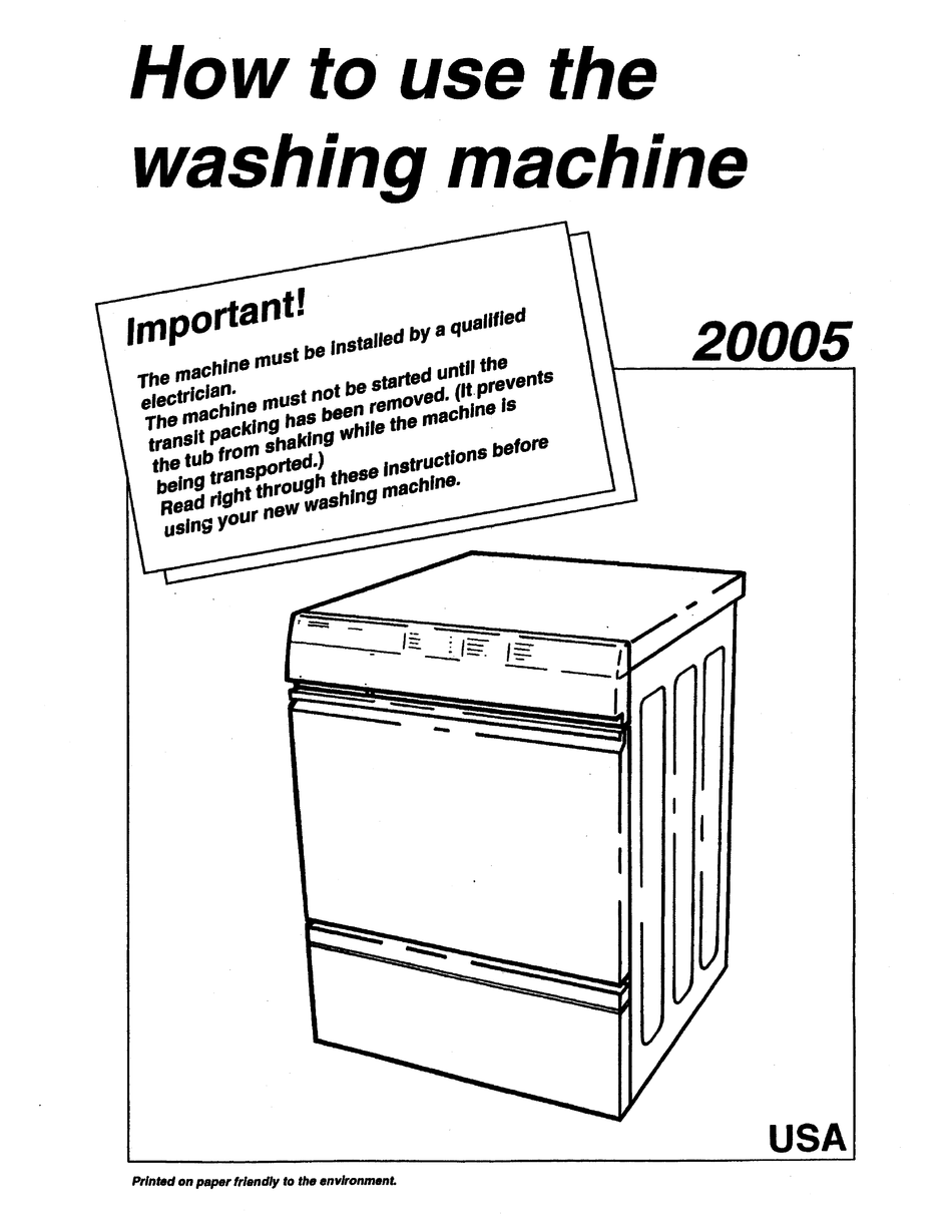 asko 20005 washing machine