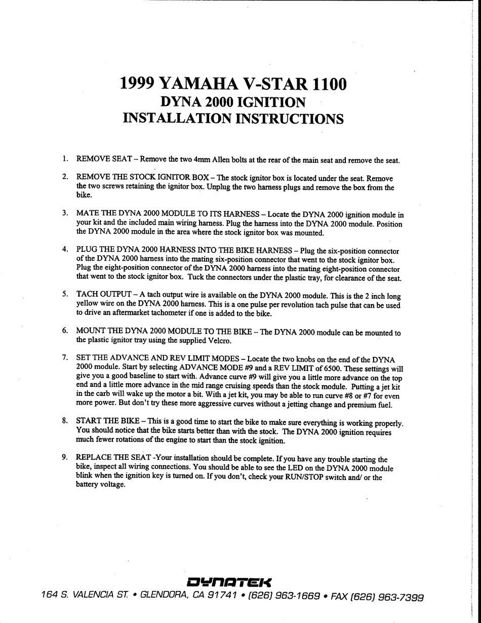 DYNATEK DDK73 INSTALLATION INSTRUCTIONS Pdf Download ManualsLib