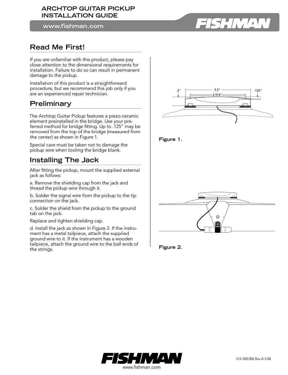 fishman archtop pickup