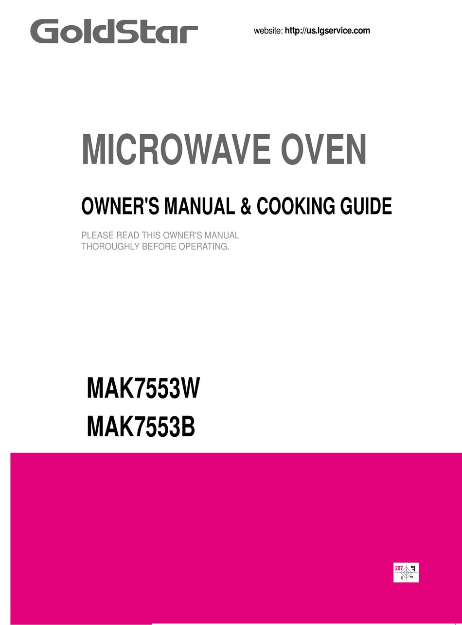 Lg goldstar store microwave