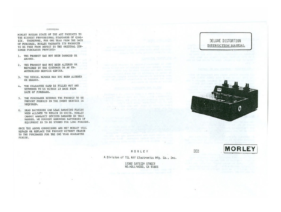 MORLEY DDB1 INSTRUCTION MANUAL Pdf Download ManualsLib