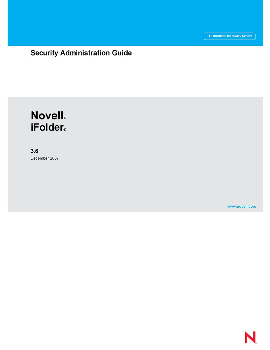 NOVELL IFOLDER 3.6 - SECURITY ADMINISTRATION MANUAL Pdf Download ...