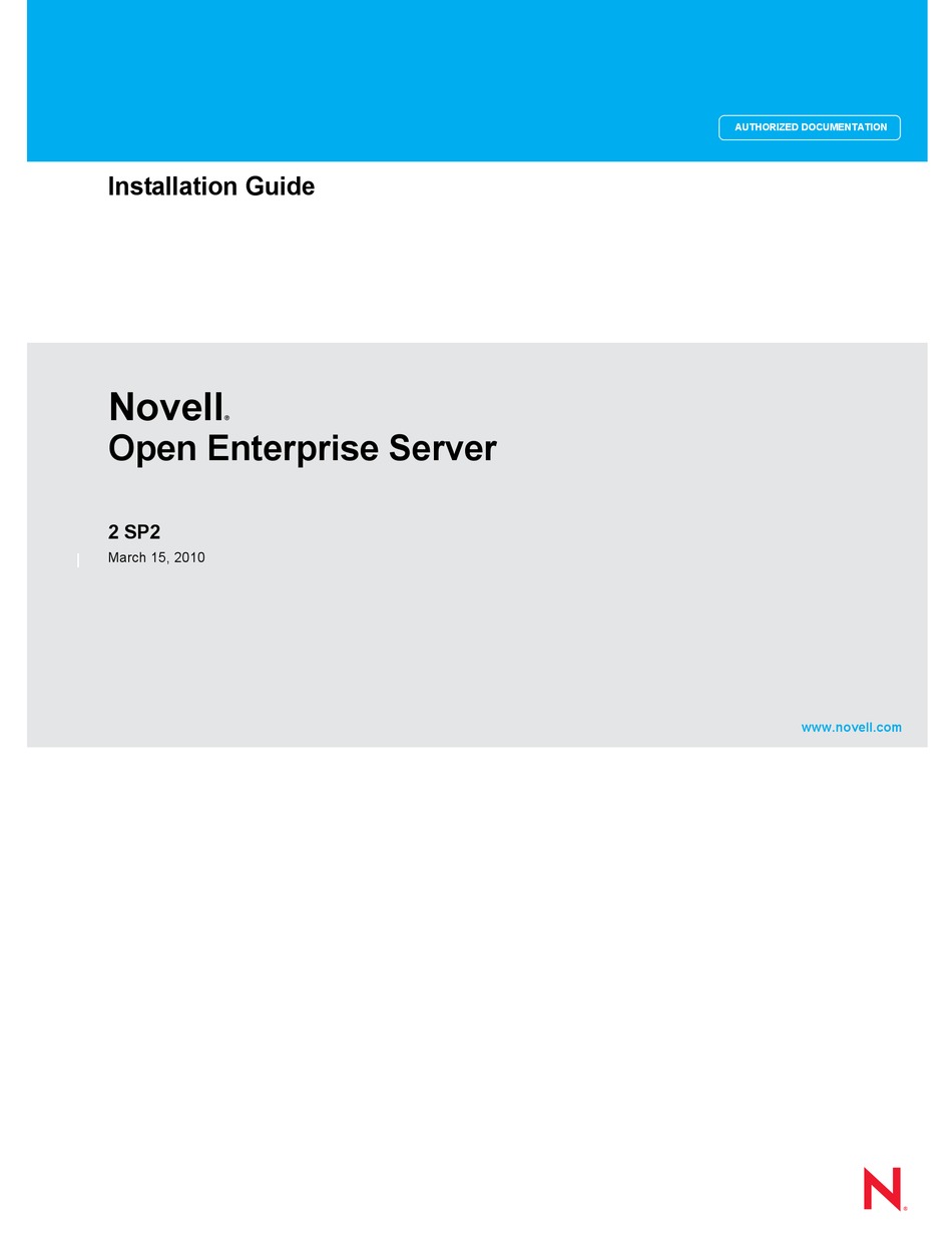 NOVELL OPEN ENTERPRISE SERVER 2 SP2 INSTALLATION MANUAL Pdf Download