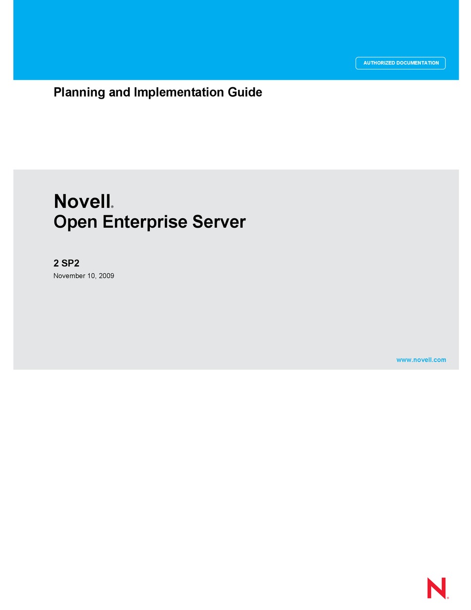 NOVELL OPEN ENTERPRISE SERVER 2 SP2 PLANING AND IMPLEMENTATION GUIDE
