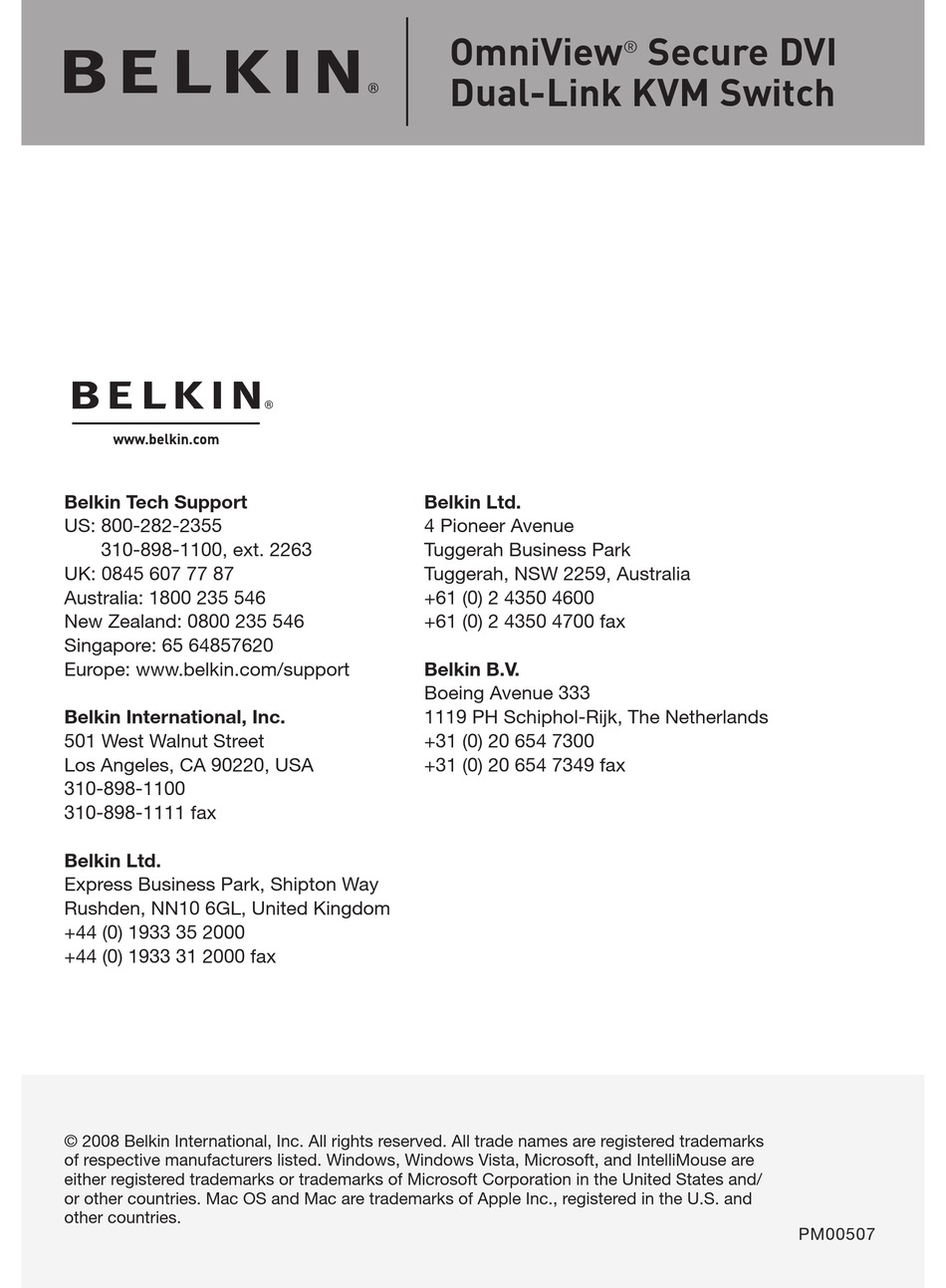 BELKIN F1DN102D USER MANUAL Pdf Download | ManualsLib