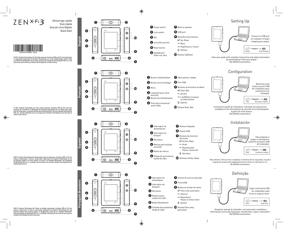 Creative Zen X Fi3 Manual Pdf Download Manualslib