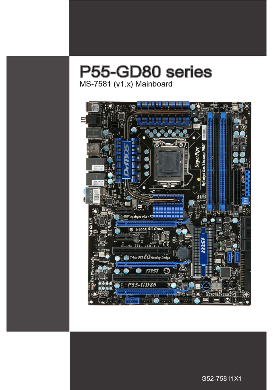 MSI P55 GD80 MOTHERBOARD ATX USER MANUAL Pdf Download ManualsLib