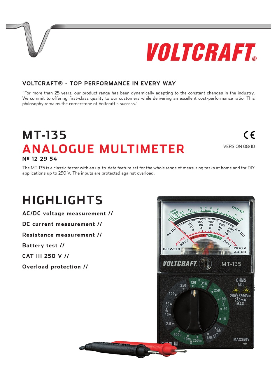 VOLTCRAFT VC-135 Digital Multimeter