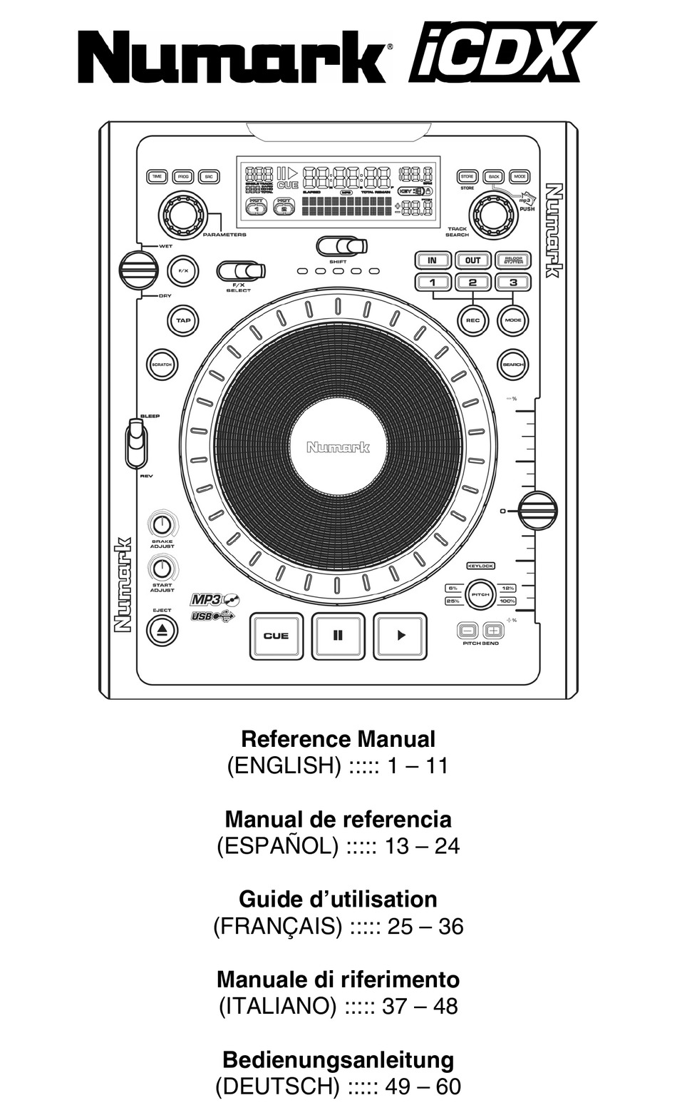 NUMARK ICDX REFERENCE MANUAL Pdf Download | ManualsLib